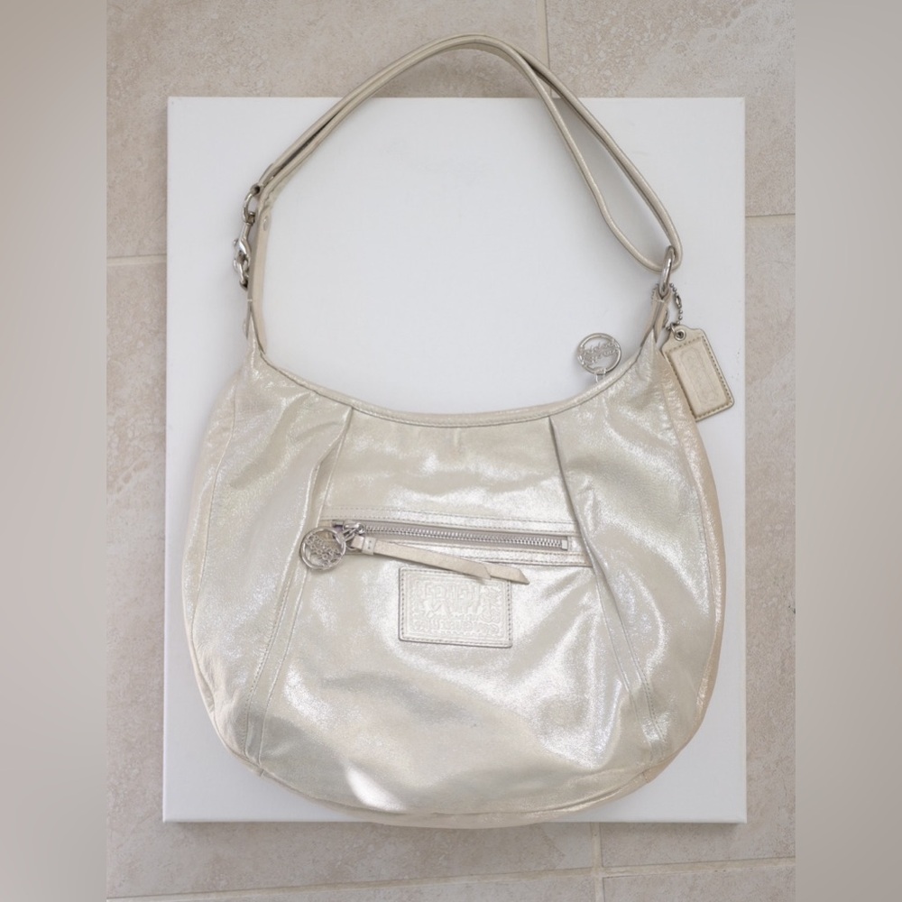 Coach Poppy Hobo Convertible Shoulder Bag Shimmer #16374 Crossbody Purse